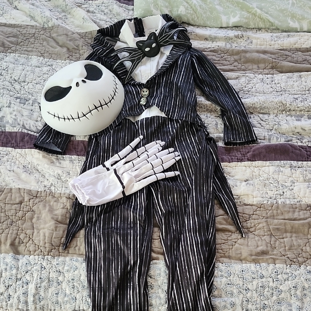 Kids Striped Skeleton Costume